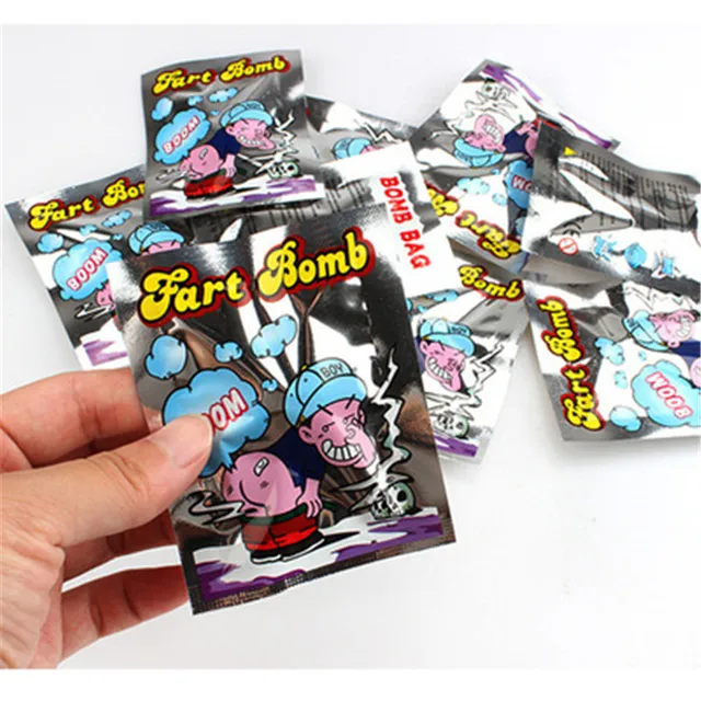 10Pcs/set Funny Fart Bomb Bags Aroma Bombs Smelly Stink Bomb Novelty Gag Toys Practical Jokes Fool Toy Gag Funny Joke Tricky Toy 4