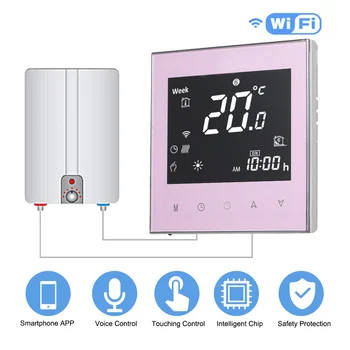 

Thermostats Digital Water/Gas Boiler Heating Thermostat WiFi Voice Control Touch screen Home Room Temperature Controller