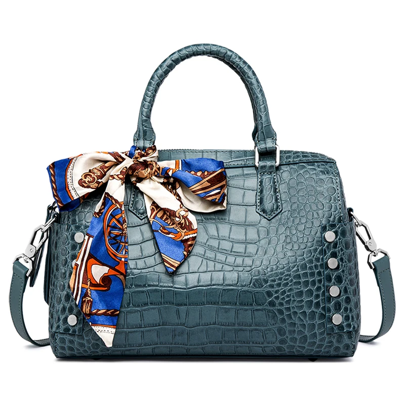 elegant blue ZOOLER эксклюзивные высококачественные сумки из натуральной кожи женские роскошные дизайнерские сумки с узором из мягкой коровьей кожи bolsa feminina# SC236 - Цвет: elegant blue