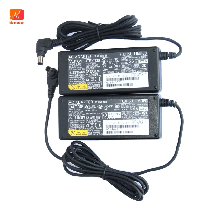 16V 3.75a адаптер для ноутбука зарядное устройство для Fujitsu для sony SEC80N2-16.0 адаптер питания