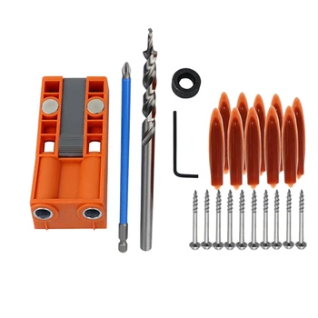 

Best 1 Set New Jig R3 Pocket Hole Jig Kit Pocket Hole Wood Joinery Step Drill Bit Woodworking Inclined Hole Locato