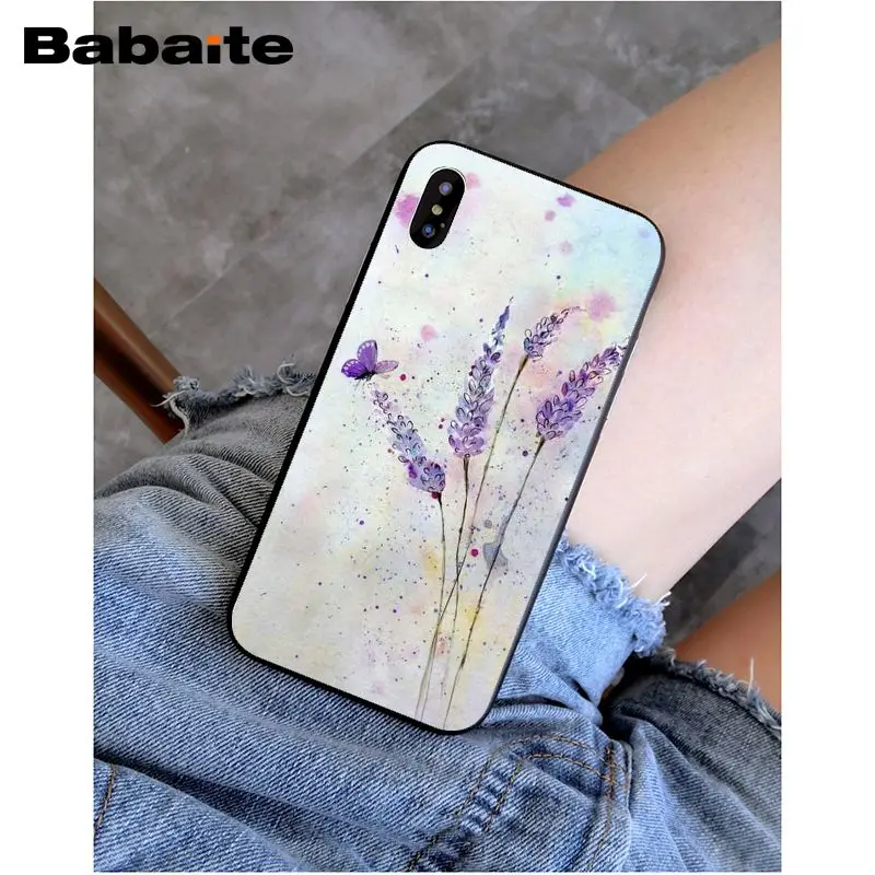 Watercolor flower Dandelion Lotus Lavender