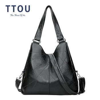 

Vintage Luxury Soft Women Crossbody Bags Famous Brand Pu Leather Female Top Handbags Solid Color Double Arrows Shoulder Bags