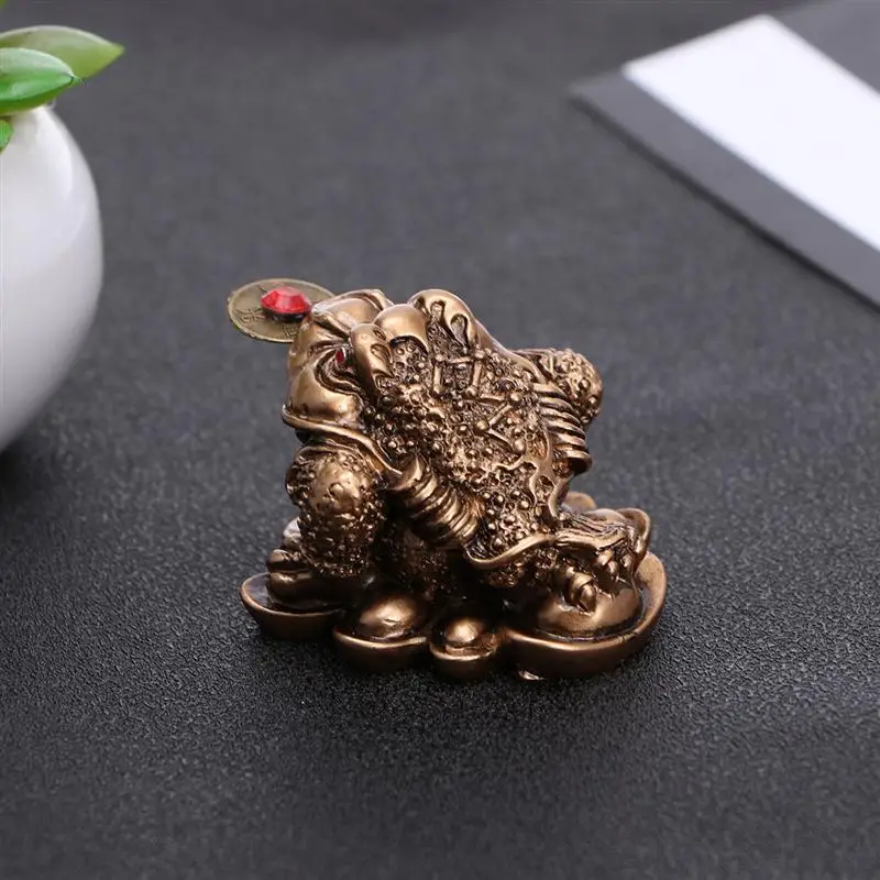 Китайские фигурки животных Toad, настольные украшения для дома, офиса, настольные украшения, хорошие подарки на удачу, подарки(бронза