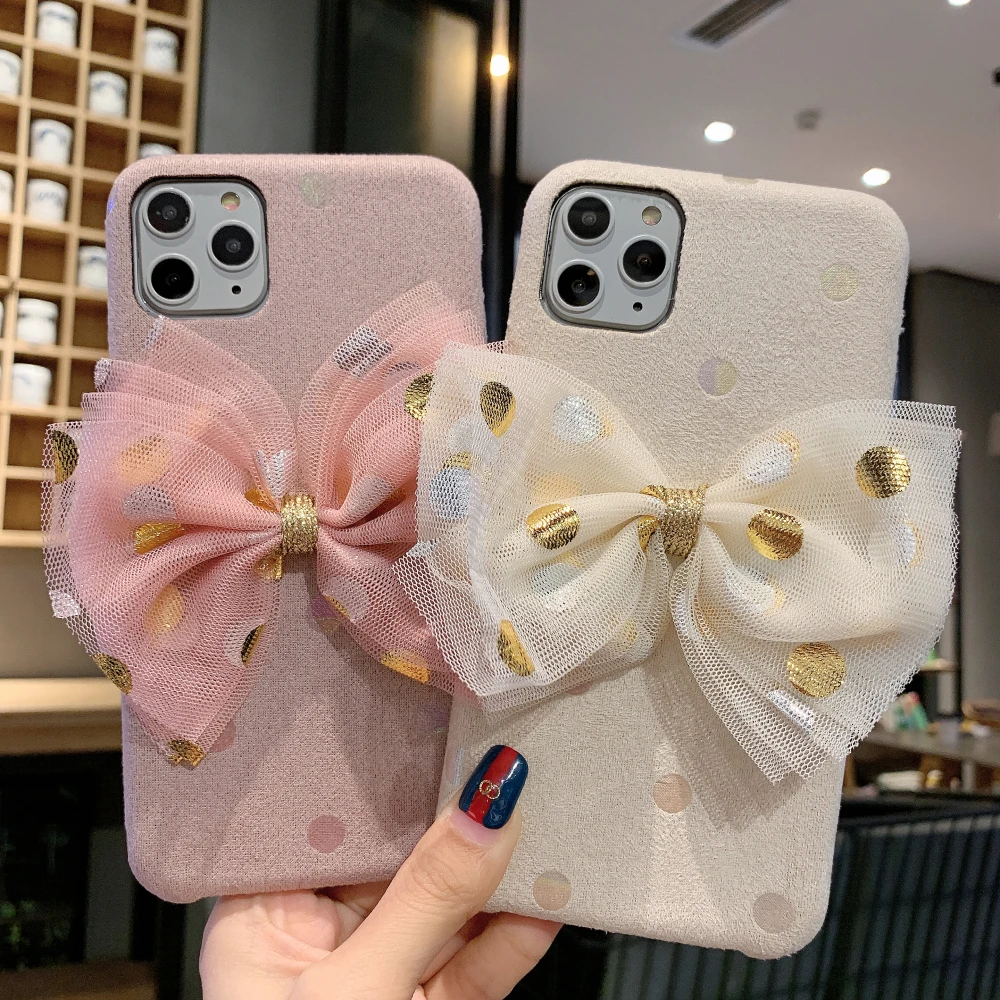 For iPhone 11 Pro Max Case Lovely Bow TPU Protective Back Cover Silicone Shell for iphone 6 6s plus 7 8 funda Accessories |