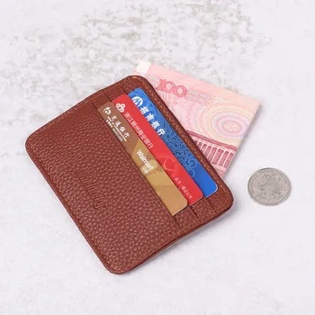 

Multi Card Slot Card Holder PU Leather Women Men Simple Travel Card Package Portable Multifunctional Wallet Coin Purse New 2020