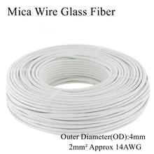 5 м/лот 2 квадратных слюды проволока стекловолокно плетеная слюда лента обертывание 500 градусов высокая термостойкость GN500 огнестойкий кабель