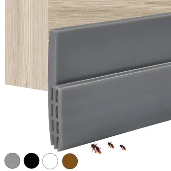 

Durable 100cm Silicone Rubber Door Strip Self Adhesive Backing Weather Stripping Under Door Window Seal for Window or Door Gap
