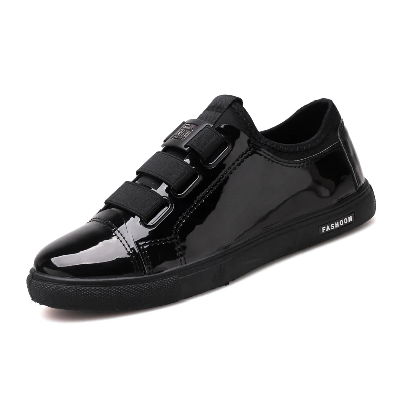 Bright black Модные Лоферы мужские брендовые туфли из мягкой кожи высокого качества мужские повседневные туфли мужские яркий матовый стиль обуви - Цвет: Bright black