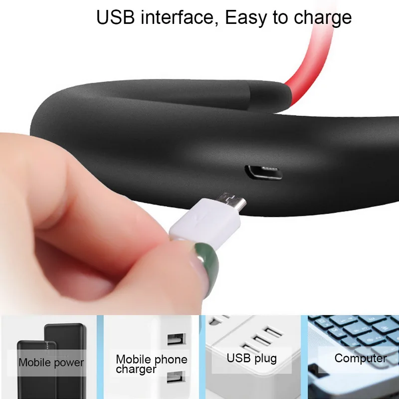 1 шт. переносные вентиляторы шейные с USB перезаряжаемой батареей двойной ветровой