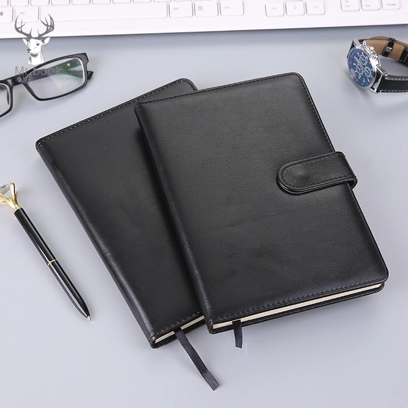 2022 Black Notebook Diary Notepad Business Books Vintage PU Leather Note Book School Stationery Gifts Traveler Journal | Канцтовары для