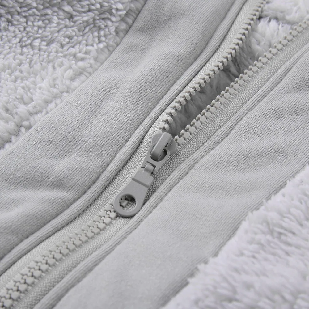Женские куртки зимние теплые однотонные флисовые с длинными рукавами и карманами на молнии, открытые спереди износоустойчивые кардиганы английское пальто джинсы#2B16