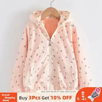 

Bear Leader 3-7 Years Children Autumn Long Sleeve Outerwear Little Girls Polka Dot Print Hoodied Coats Kid Girl Zipper Clothes