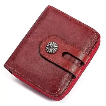 

Leather Genuine Cute Small Wallet Women Ladies Mini Purse ID Credit Card Female Holder Girls Coin Pocket Children Money Bag