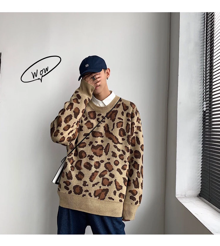 Winter Men's In Warm Cashmere Clothes Coats Camouflage Woolen Sweaters Round Neck Pullover Casual Male Knitting Size M-2XL