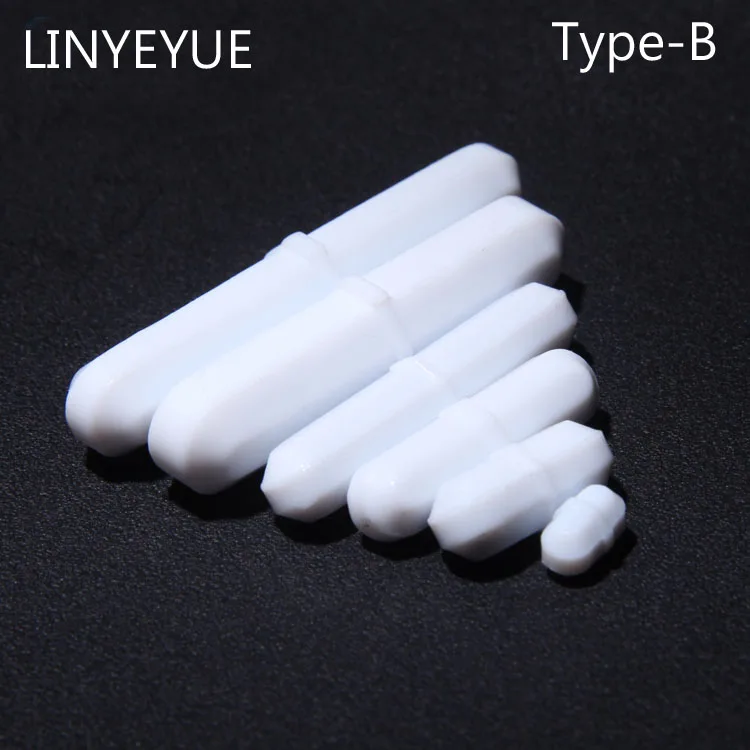 

LINYEYUE 10 pieces/pack Teflon agitator (type B) PTFE Magnetic Stir Bar Olive shape Stirring Bar Magneton rotor for Laboratory