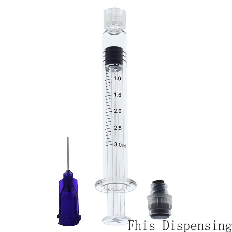 

3ml Luer Lock Syringe (Gray Piston) with 21G Needle Reusable Pack of 2