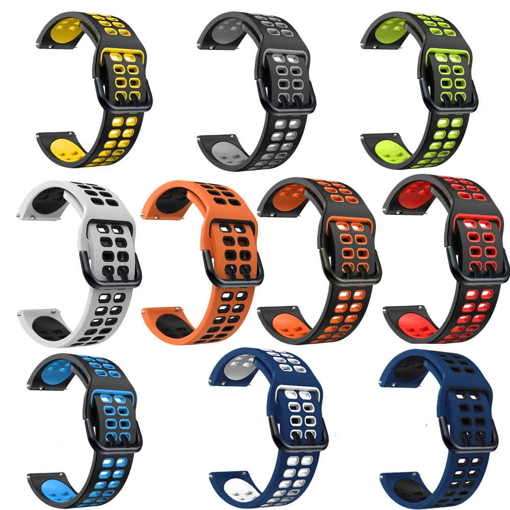 Silicone Smartwatch Bracelet Band, 20/22mm - Premium Strap