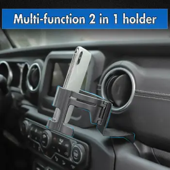 

Car Cup Holder Auto Interior Inner Bolt-on For Jeep Wrangler JL 2018-2019 Useful