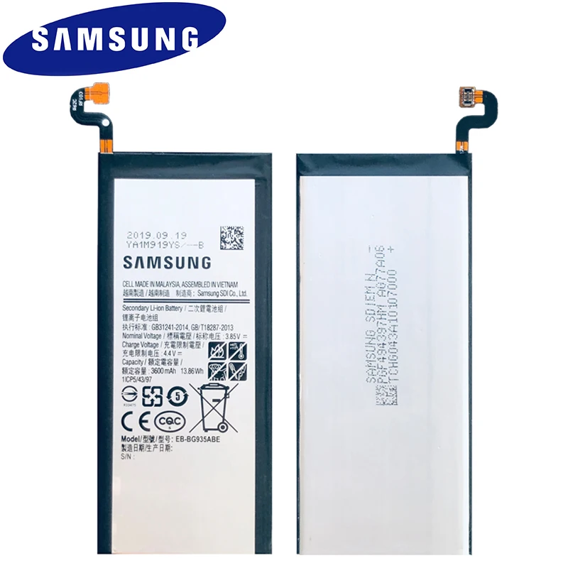 Samsung телефон батарея EB-BG935ABE для samsung GALAXY S7 Edge G9350 G935FD SM-G935F аутентичный аккумулятор 3600 мАч