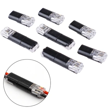 

10pcs 2p Spring Connector Wire With No Welding No Screws Quick Connector Cable Clamp Terminal Block 2 Way Easy Fit For Led Strip