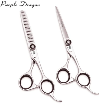 

Hair Cutting Scissors Purple Dragon 6.0" JP 440C 10 Teeth Thinning Shears Hairdressing Scissors Hair Scissors High Quality Z2002