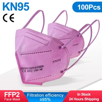 

100PCS FFP2 Mask KN95 Face Mask 5-Layer Breathable Filtration Facial Face Mouth Masks Protection KN95 CE FFP2 Mascarillas Masque