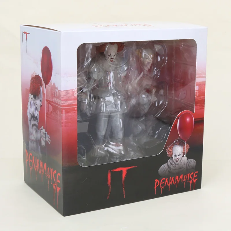 7 in box 18 см NECA Stephen King's It Pennywise Джокер клоун ПВХ Фигурки Игрушки для мальчиков рождественские куклы детские подарки на Хэллоуин - Цвет: 7 in box