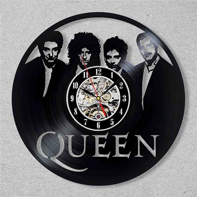 GH queen рок-группа настенные часы современный дизайн Музыкальная Тема классические виниловые пластинки часы настенные часы искусство домашний декор подарки для музыканта - Цвет: 1