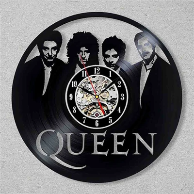 1 GH queen рок-группа настенные часы современный дизайн Музыкальная Тема классические виниловые пластинки часы настенные часы искусство домашний декор подарки для музыканта - Цвет: 1