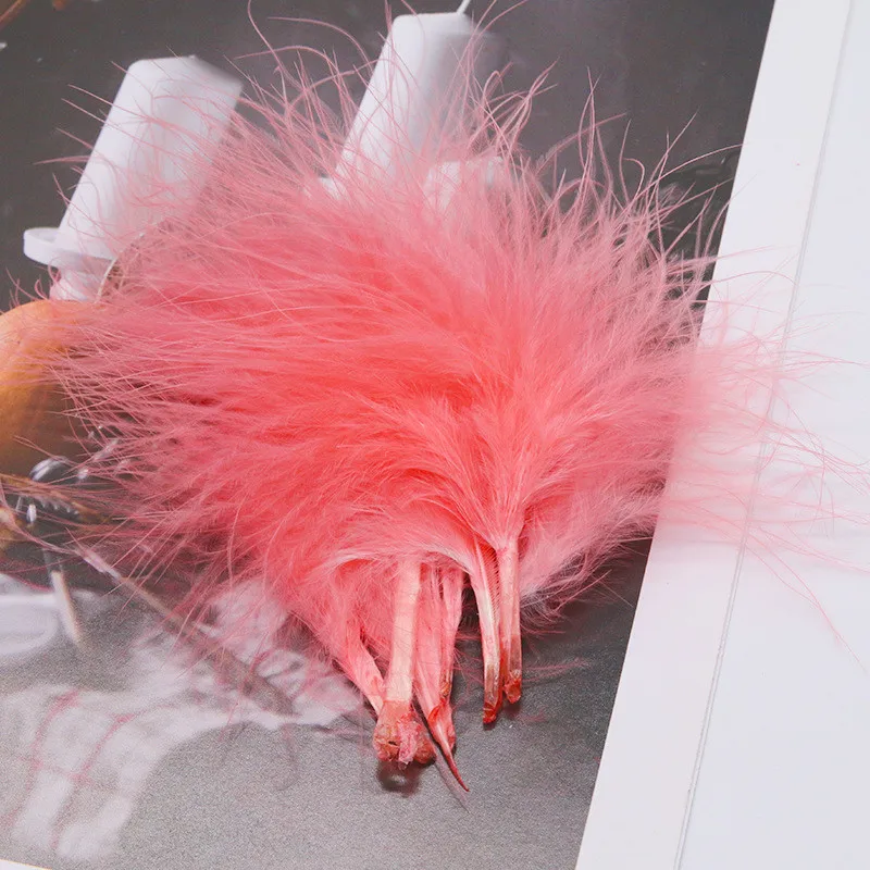 8-12cm Colored Plumas Natural Turkey Marabou Feather Fluffy Plume Wedding Dress Party DIY Decorations Handicraft Accessories