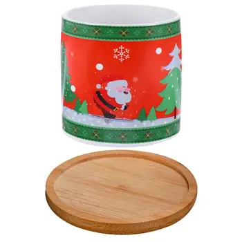 

1pc Christmas Themed Plant Flowerpot Succulent Container Christmas Flower Plant Container Flower Pot Container for Decor