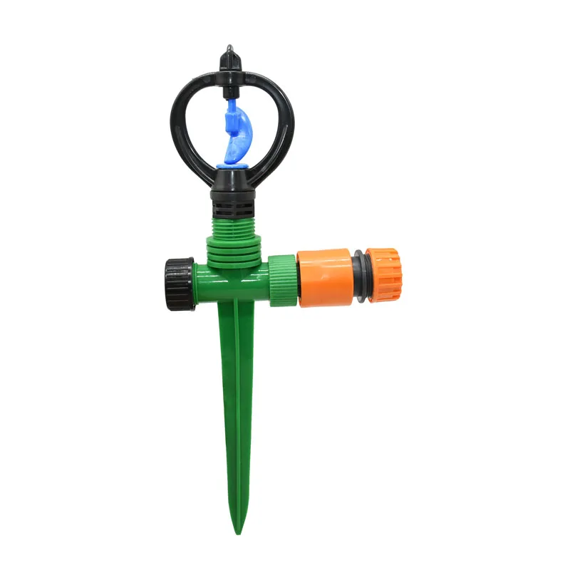 Rotary Garden lawn Dprinkler With Holder Rotating Water Sprinkler Garden Watering Gardening Water Irrigation 1PC garden sprinkler