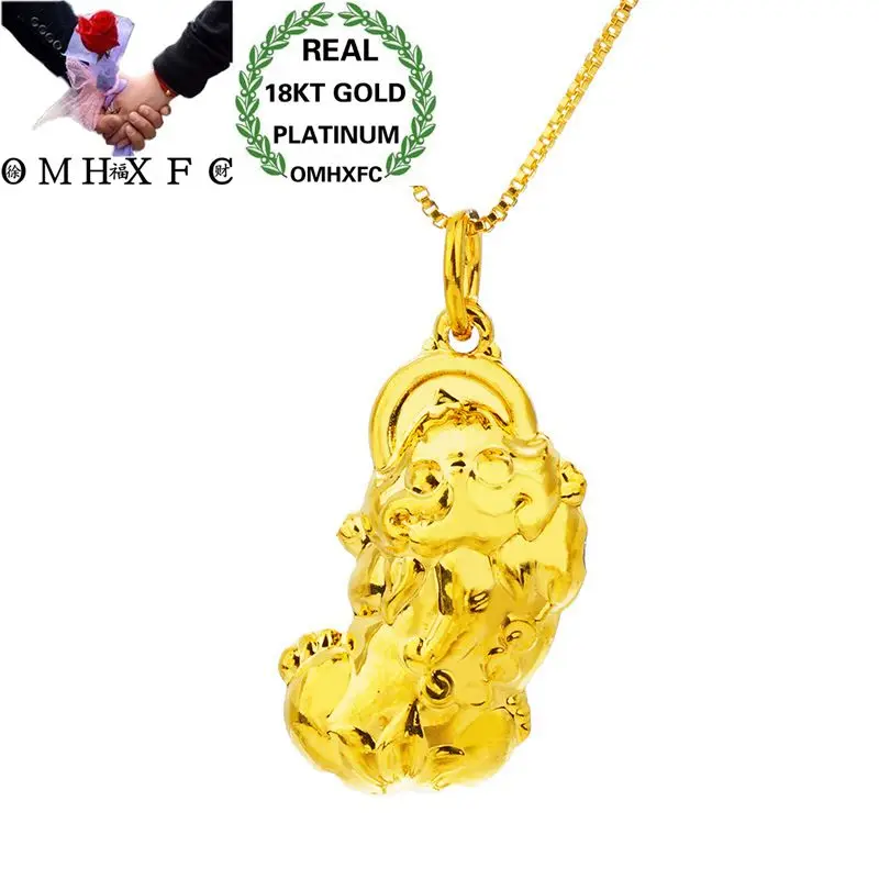 OMHXFC Wholesale European Fashion Woman Man Unisex Party Birthday Wedding Gift Vintage Toad 18KT Real Gold Charm Pendant PN27 | Украшения и