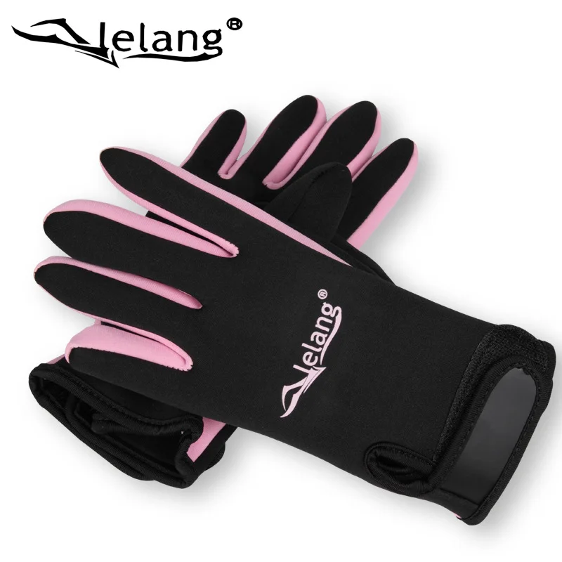 

1.5 Mm Thin with Velcro Floating Diving Mittens Anti-Tie Anti-slip Fit Winter Swimming Warm Gloves