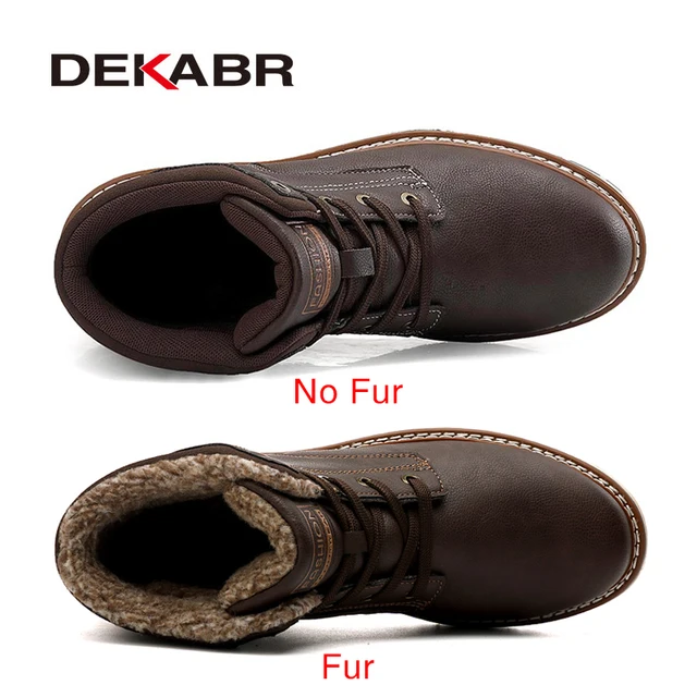 DEKABR 2021 New Snow Boots Protective and Wear-resistant Sole Man Boots Warm and Comfortable Winter Walking Boots Big Size 39-46 2