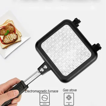 

Non-Stick Sandwich Gas Maker Iron Bread Toast Breakfast Machine Waffle Pancake Baking Barbecue Oven Mold Grill Frying cook Pan