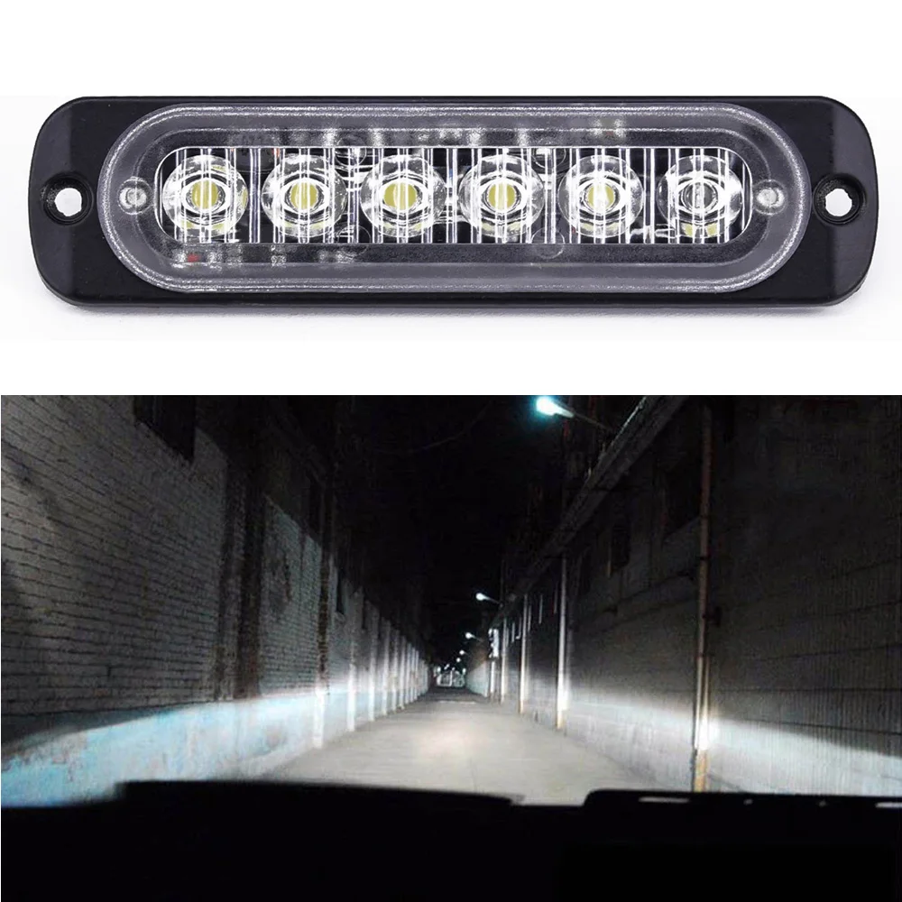 

Car Suv 6led Drl Daytime Running Drl Light Fog Light Headlight Flashing Lamp Kit