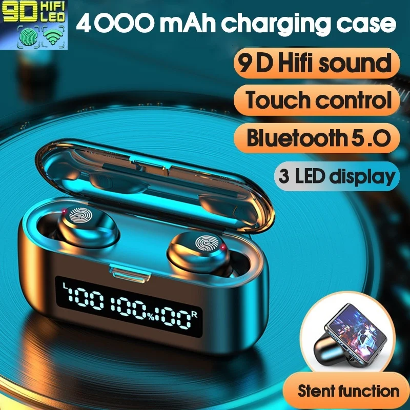 F9-6 TWS беспроводные наушники Bluetooth 5 0 спортивные для бега с поддержкой Xiaomi / iPhone