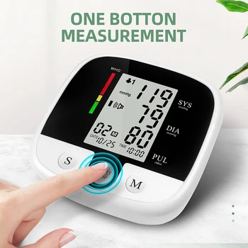 

CK Automatic Blood Pressure Monitor English voice Arm Pulse Gauge Meter BP Heart Beat Rate Tonometer Digital Sphygmomanometer