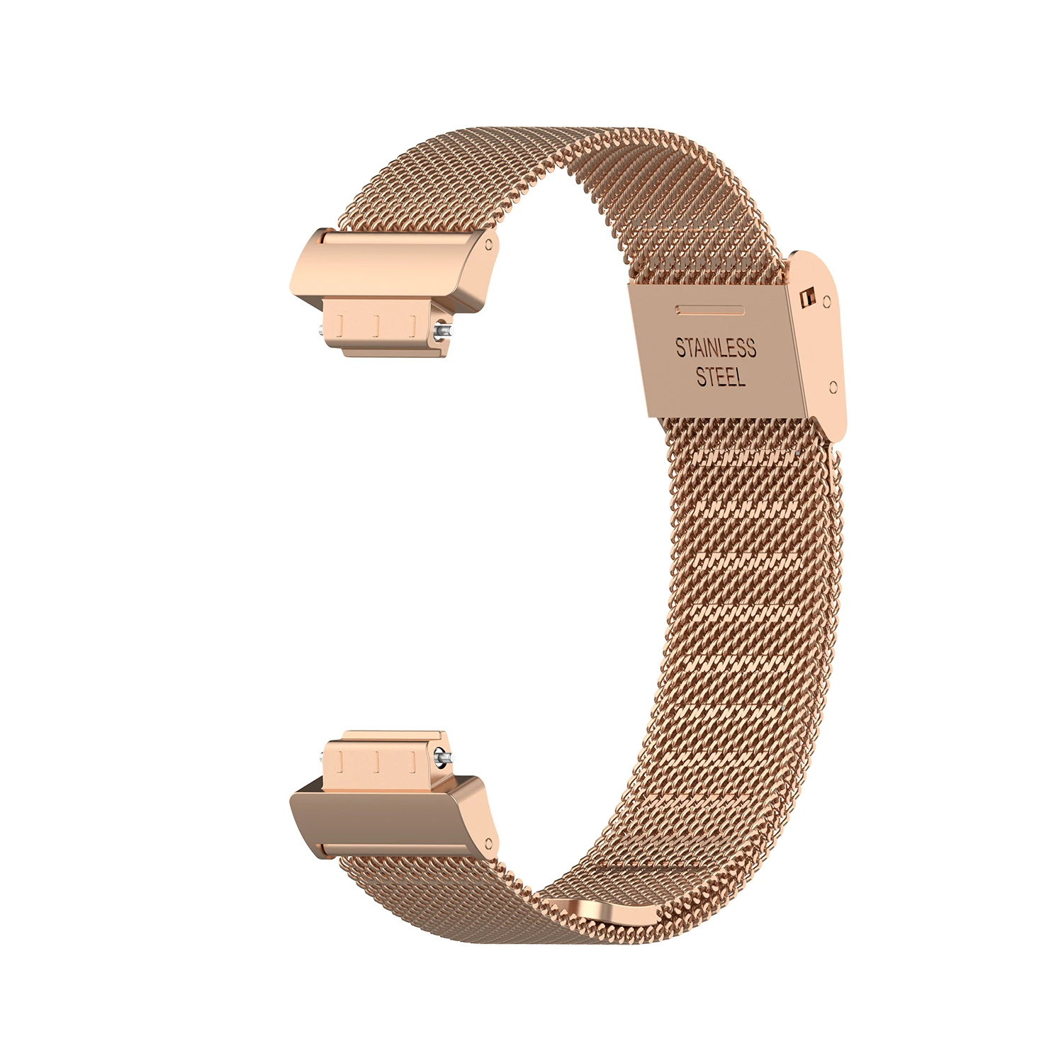 Стиль из нержавеющей стали сетка сменный ремешок для Fitbit Inspire/Inspire HR/ACE2 умный ремень браслет - Цвет: rose gold