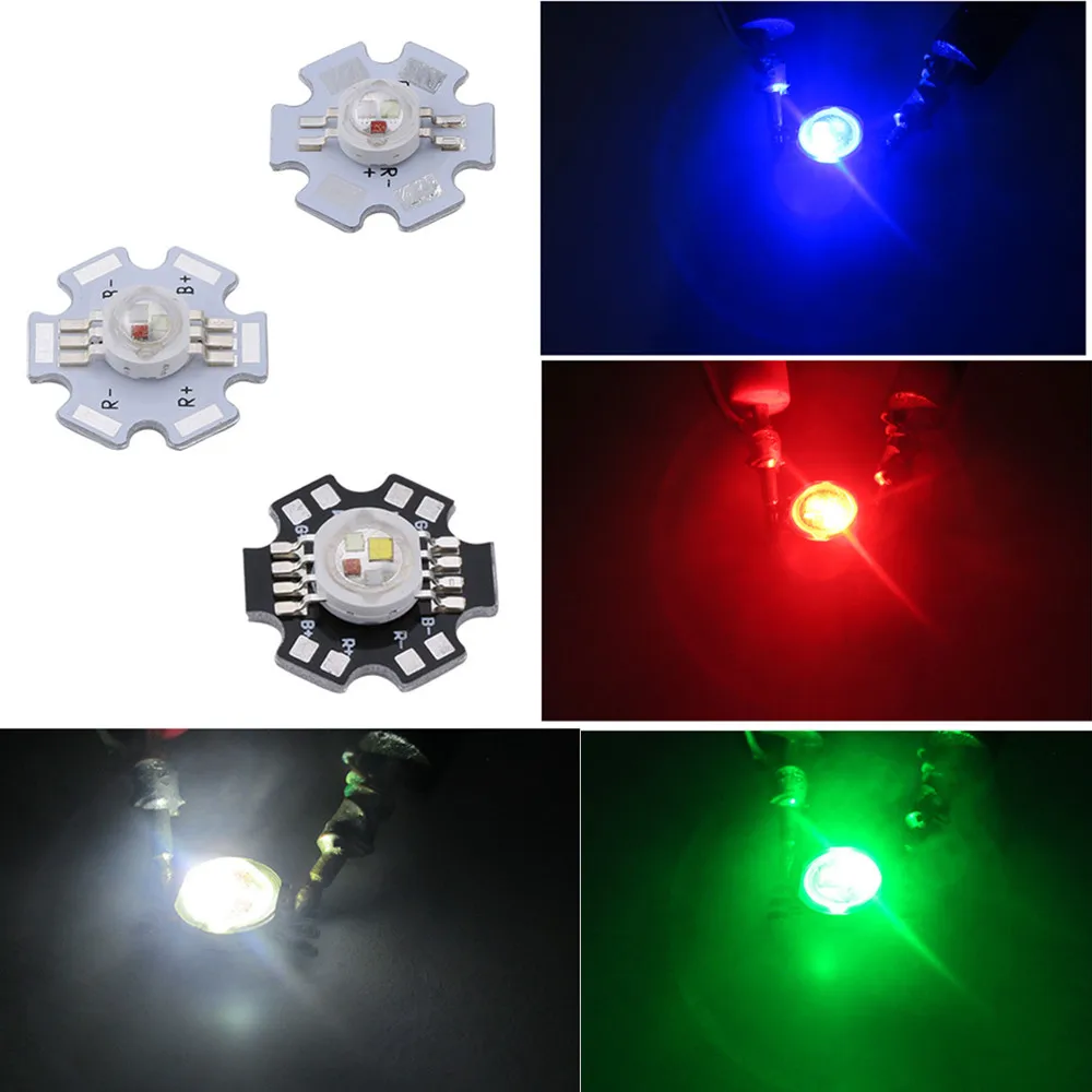 1 Вт 3 RGB RGBW Led 4 контакта 6 контактов 8 светодиодные чипы светильник кой мощности для