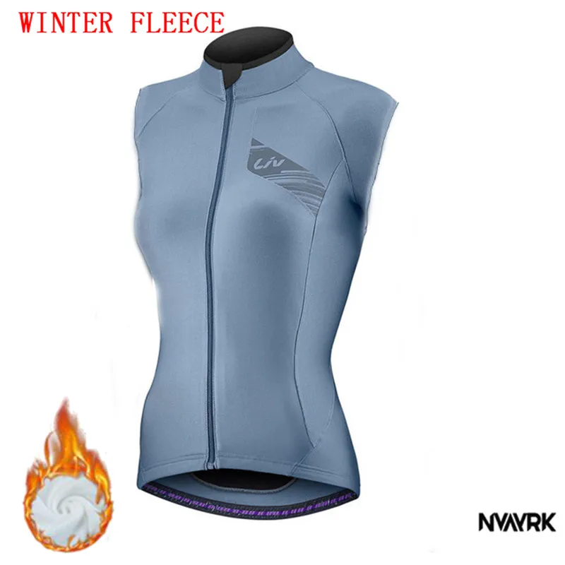 2021 Women's Liv Winter Thermal Fleece Windproof Vest Cycle Jersey Ropa Ciclismo Warm MTB Cycling Vest jacket suit 3