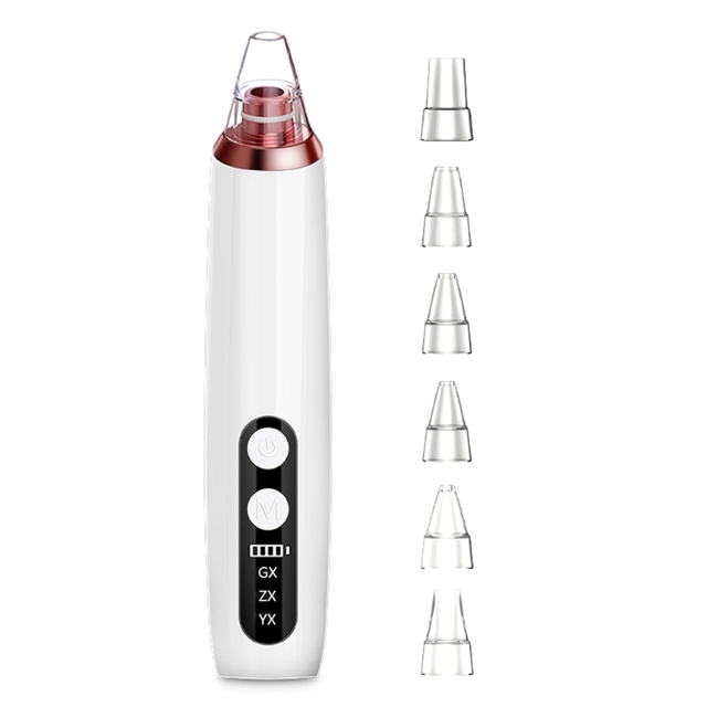 Mini Handheld Electric Facial Vacuum Suction Pore Cleaner Rechargeable Face Cleansing Blackhead Removal Acne Treatment Skin