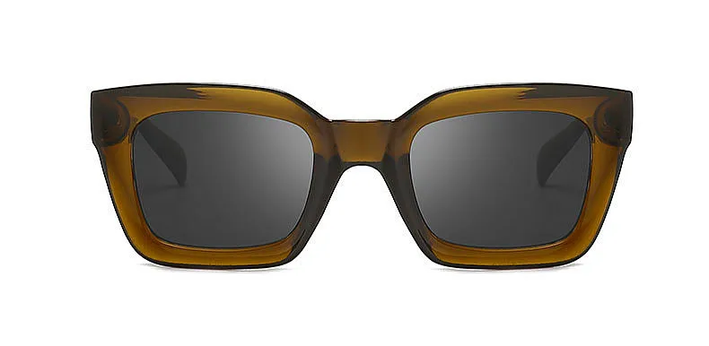 Женские солнцезащитные очки oculos feminino, роскошные брендовые Квадратные Солнцезащитные очки с заклепками в стиле ретро, женские солнцезащитные очки UV400 okulary - Цвет линз: green gray