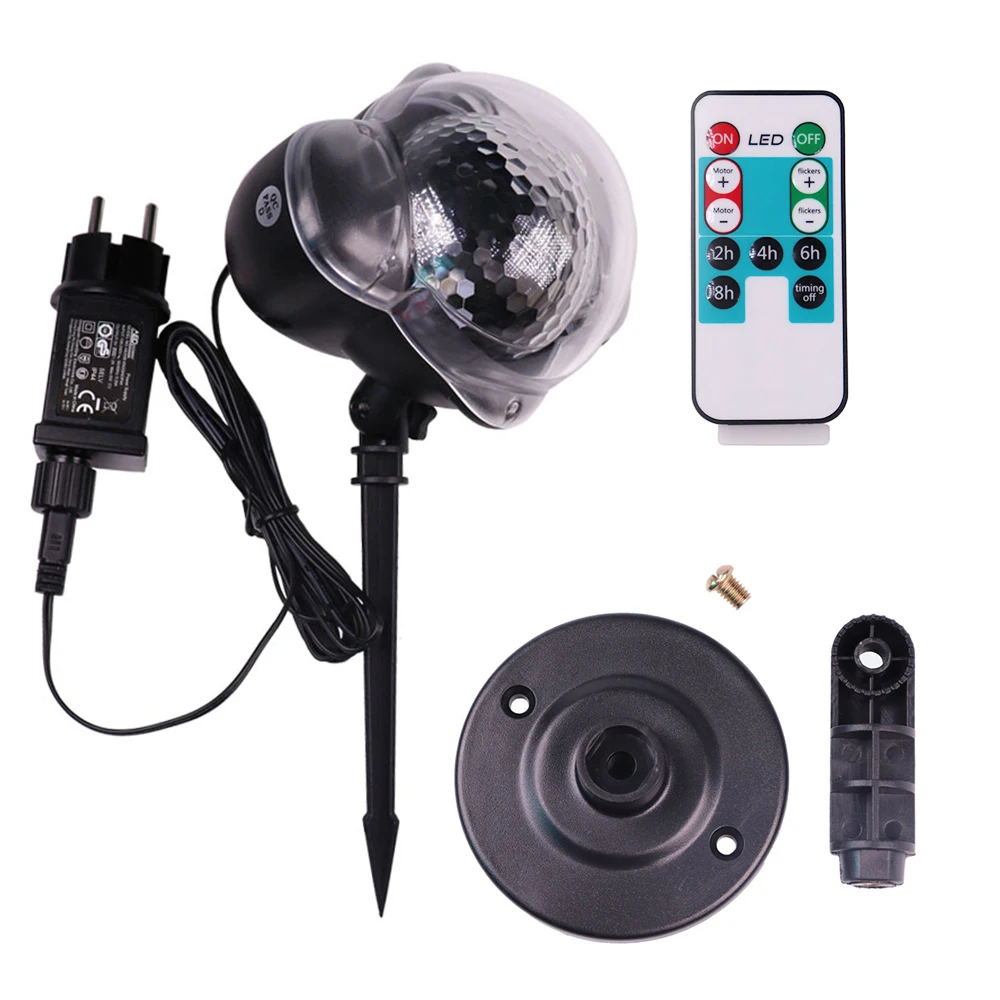 Christmas LED Snowfall Projector Light Waterproof IP65 Outdoor Indoor Snowflake Spotlight With Remote Control For Xmas Party