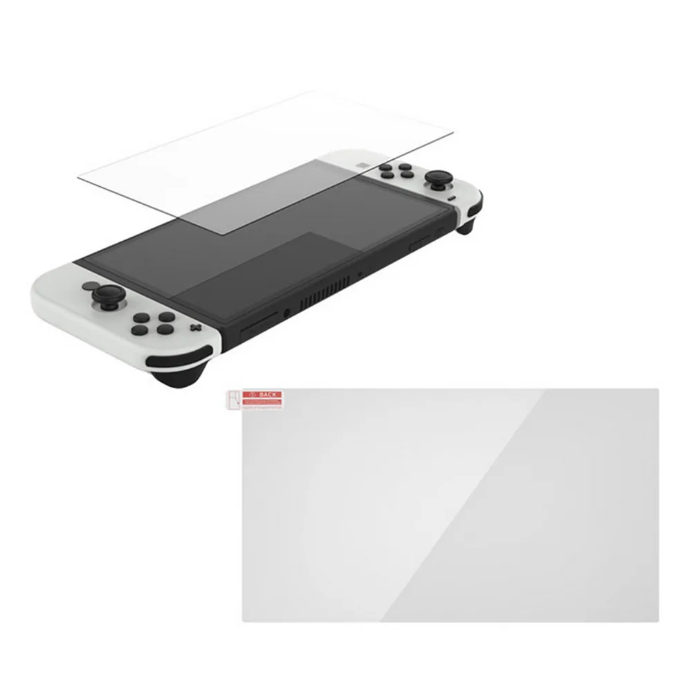 

Anti-fingerprint Tempered Film Screen Protector 2pcs/set Game Machine Screen Protective Film for Switch OLED Accessories