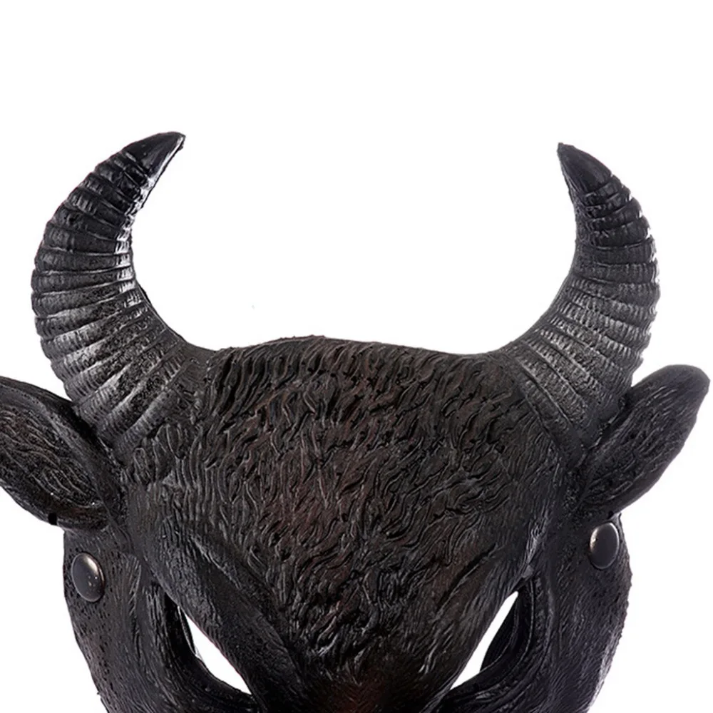 Buffalo Shape Halloween Mask Unisex Villain Costume Party Ball Halloween Mardi Gras Full Face Animal Mask Prom Party Decor Q3