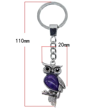 

1Pcs New Fashion Keychain 110x20mm Owl Pendant DIY Jewelry Car Keychain Ring Holder Souvenir Gift
