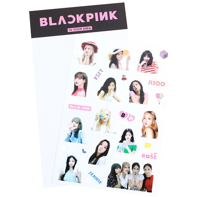 

1 Piece K-pop BLACKPINK LISA Waterproof Transparent Stickers DIY Hand Q Adorable Cute Face Stationery Sticker